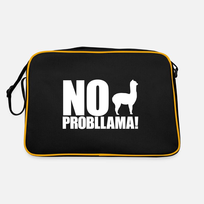 Cool Alpaca No Prob Llama Meme Fun Saying Retro Bag