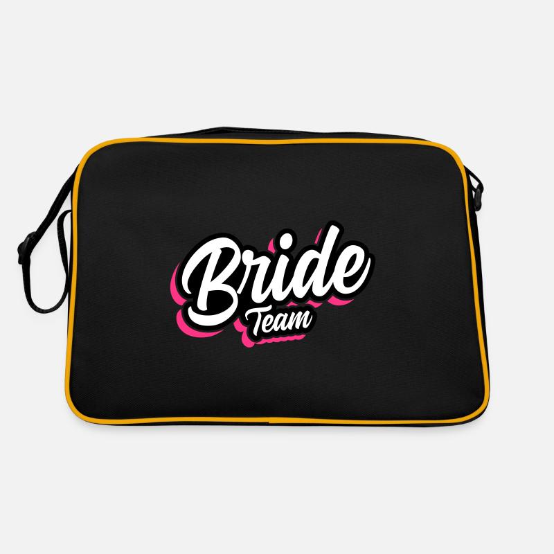 Team Bride Hochzeit Spruch Retro Tasche