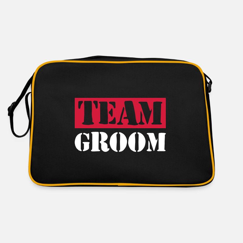 Mariage de l’équipe Groom Dicton Sac Retro