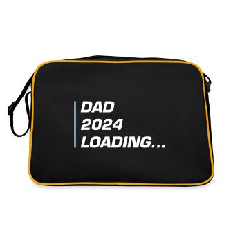 Dad 2024 Loading Papa - Retro Tasche - Schwarz/Gold - Hinten