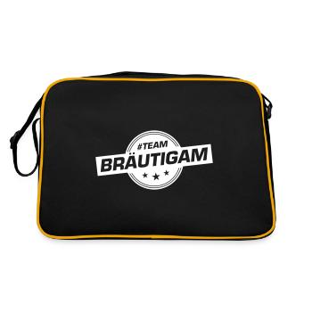 Team Groom Wedding Party Wedding - Retro Bag - black/gold - Back