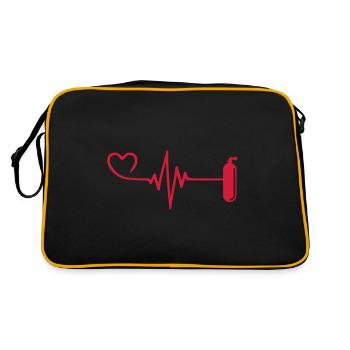Oxygen Diving Pulse Heart - Retro Bag - black/gold - Back