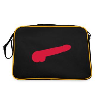 Penis Silhouette - Retro Bag - black/gold - Back