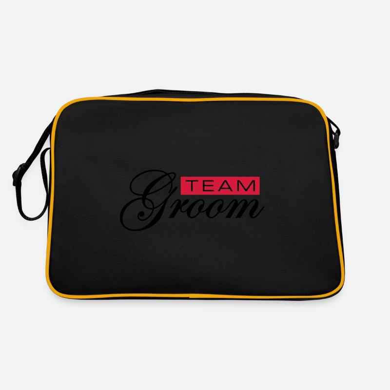 Équipe Groom Mariage Sac Retro