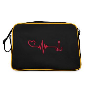Fish hook pulse - Retro Bag - black/gold - Back