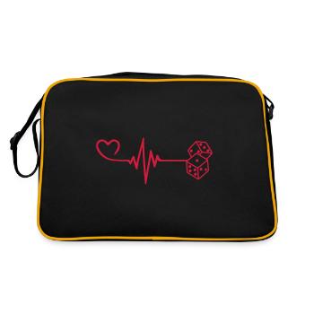Dice Casino Pulse Heart Love - Sac Retro - noir/or - Dos