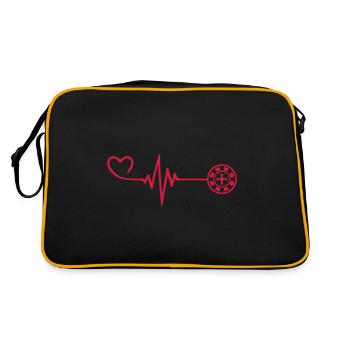 Roulette Pulse Heart - Retro Bag - black/gold - Back
