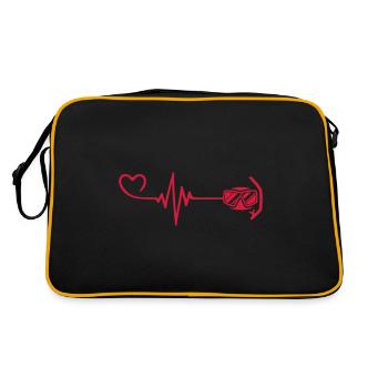 Diving goggles pulse heart - Retro Bag - black/gold - Back
