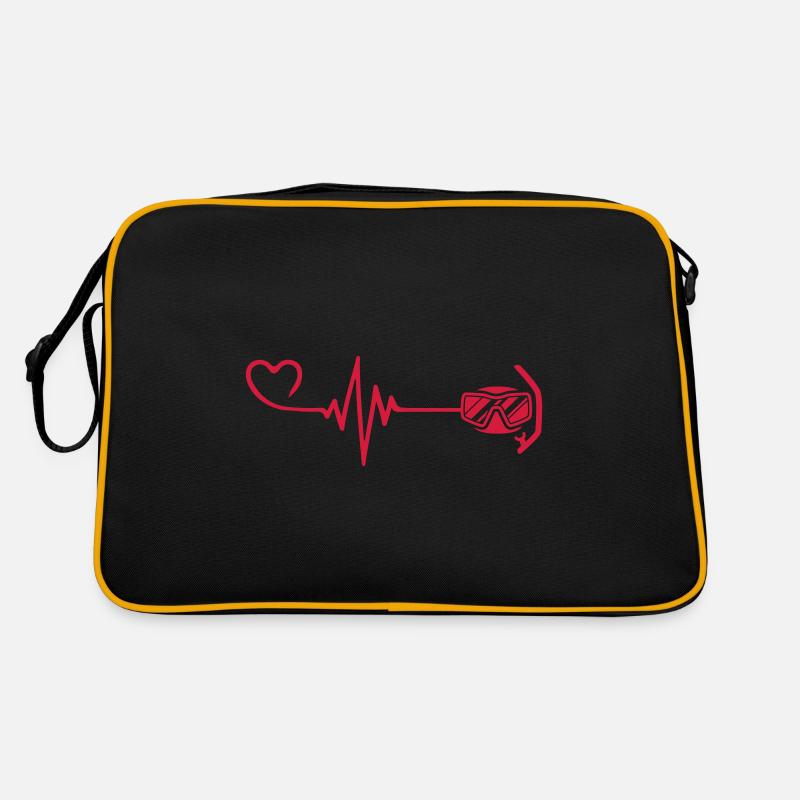 Lunettes de plongée pulse coeur Sac Retro