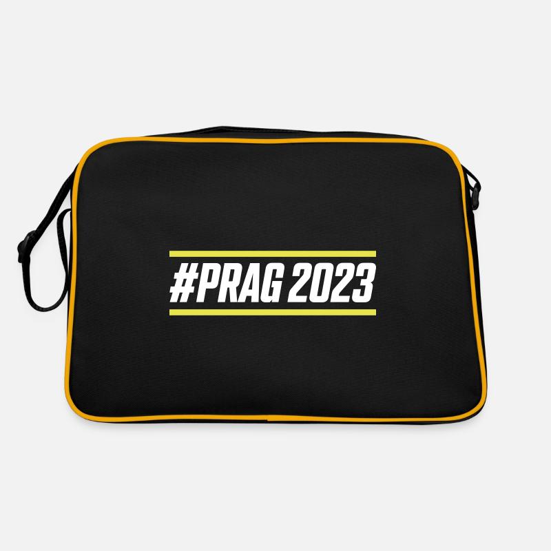 Prag 2023 - Retro Tasche - Schwarz/Gold
