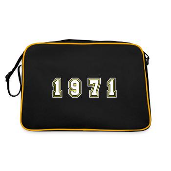 1971 Year Number - Retro Bag - black/gold - Back