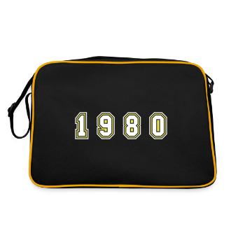 Numéro de l’année 1980 - Sac Retro - noir/or - Dos