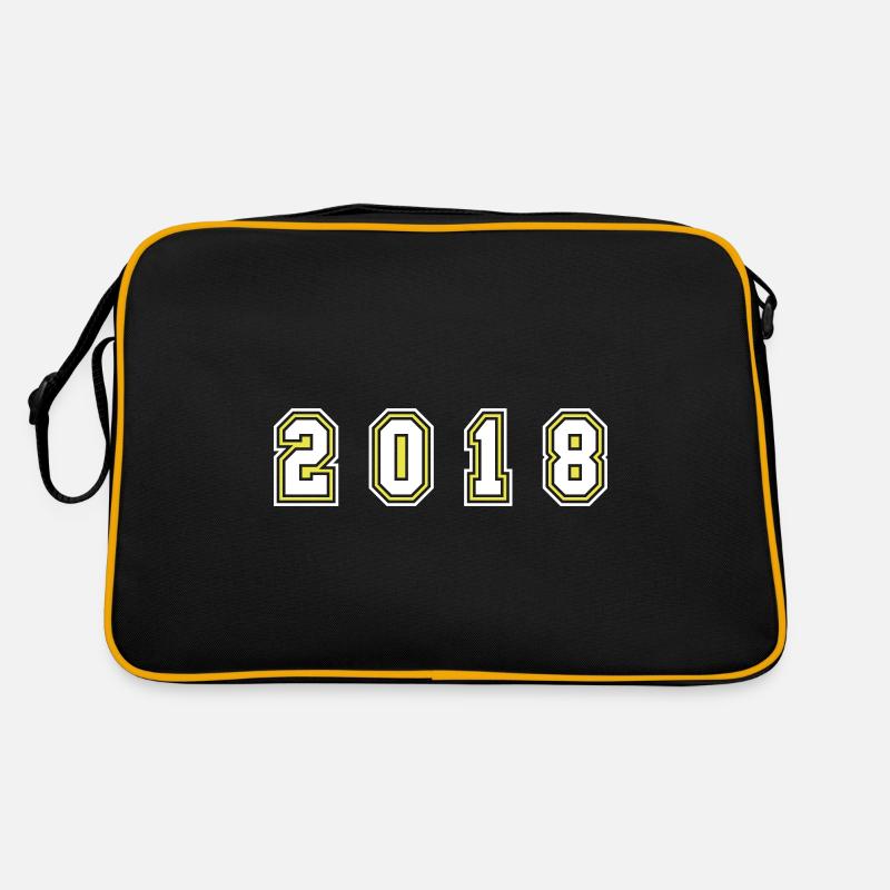 2018 Jahr Zahl Retro Tasche
