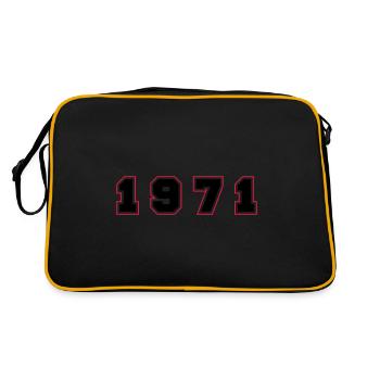 1971 Year Number - Retro Bag - black/gold - Back