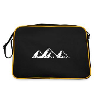 Mountains Nature Mountains Silhouette - Retro Bag - black/gold - Back