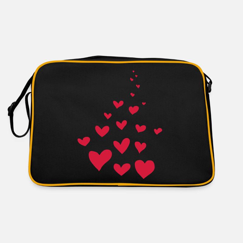 hearts - Retro Tasche - Schwarz/Gold