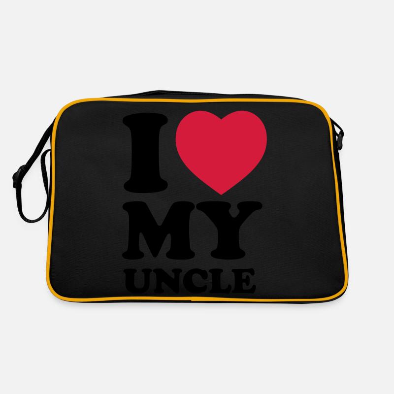 I love my uncle - Retro Tasche - Schwarz/Gold