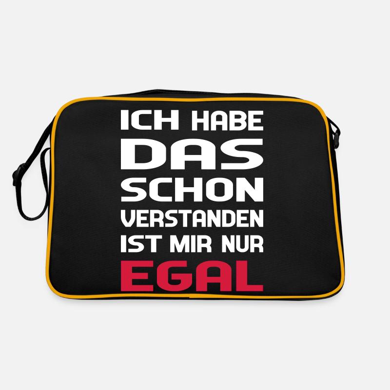 Ich habe das schon verstanden - Retro Tasche - Schwarz/Gold