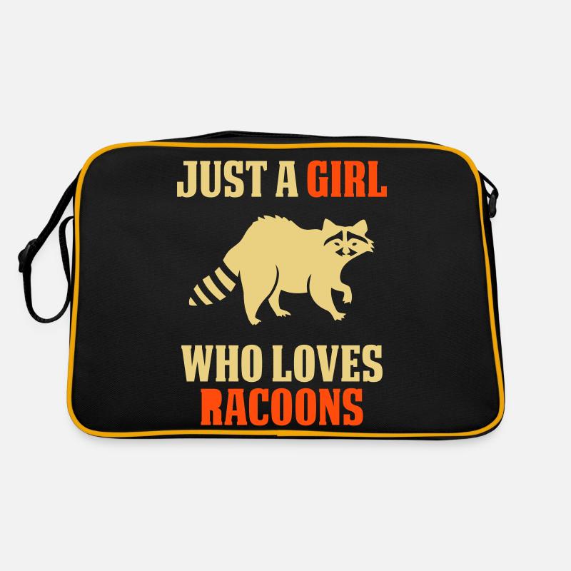 NUR EIN MÄDCHEN, DAS WASCHBÄREN LIEBT Retro Tasche