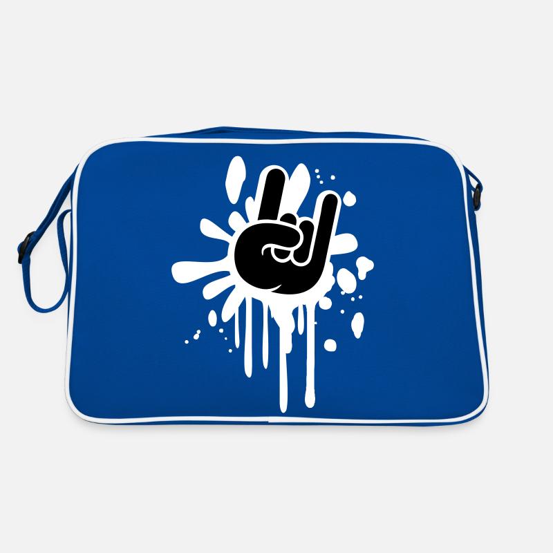 Heavy Metal Hard Rock Graffiti Horns Hand Gesture Retro Bag