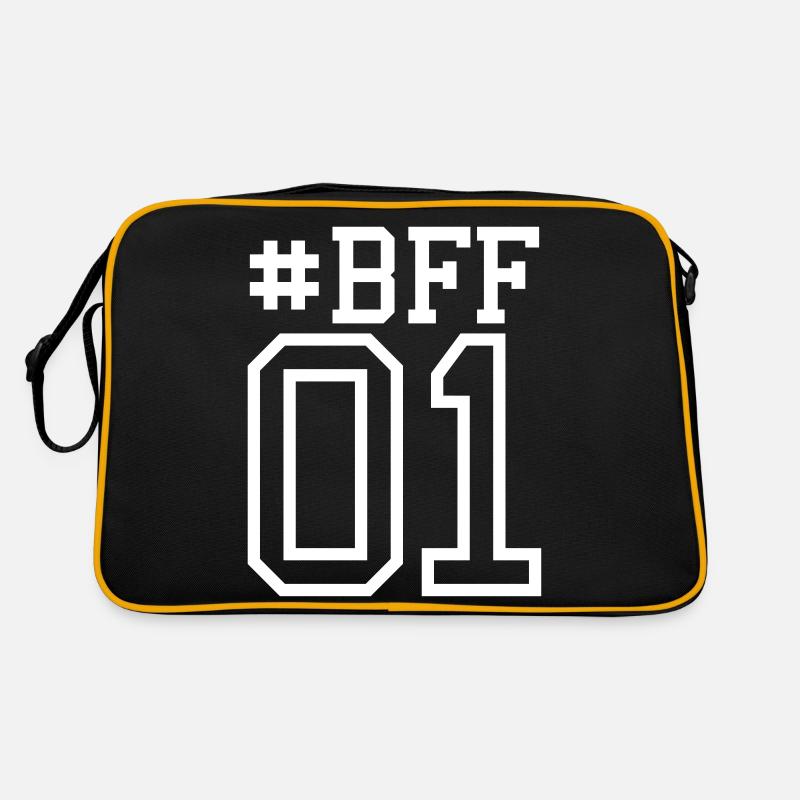 Nummer 01 1 BFF Beste Freunde Freundin Retro Tasche