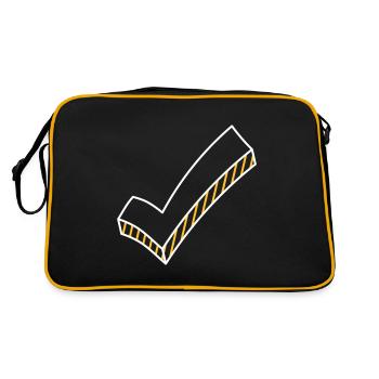 Crochet bicolore - Sac Retro - noir/or - Dos