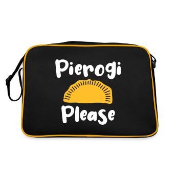 Pierogi s'il vous plaît - Pologne cuisine polonaise Pirogge - Sac Retro - noir/or - Dos