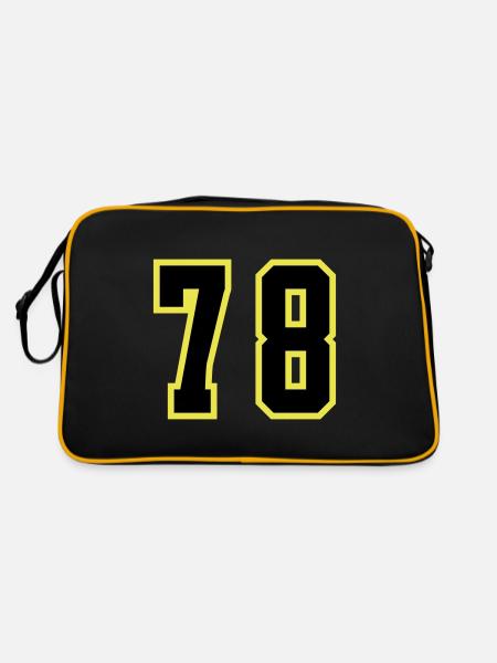 78 Number Jersey - Retro Bag - black/gold - Back