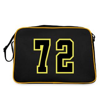 72 Number Jersey - Retro Bag - black/gold - Back