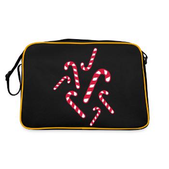Candy cane christmas - Retro Bag - black/gold - Back