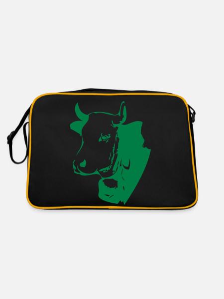 vache - Sac Retro - noir/or