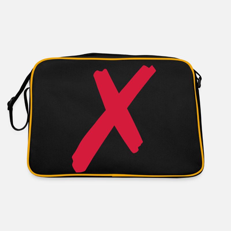 X rot Retro Tasche