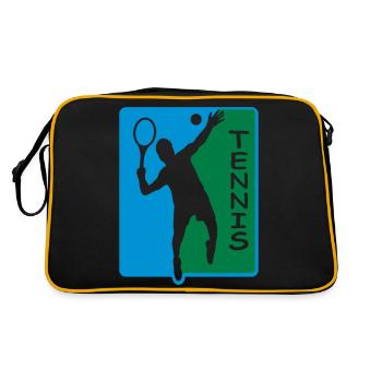 Tennis - Retro Tasche - Schwarz/Gold - Hinten
