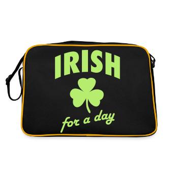 Irish for a day - Retro Tasche - Schwarz/Gold - Hinten