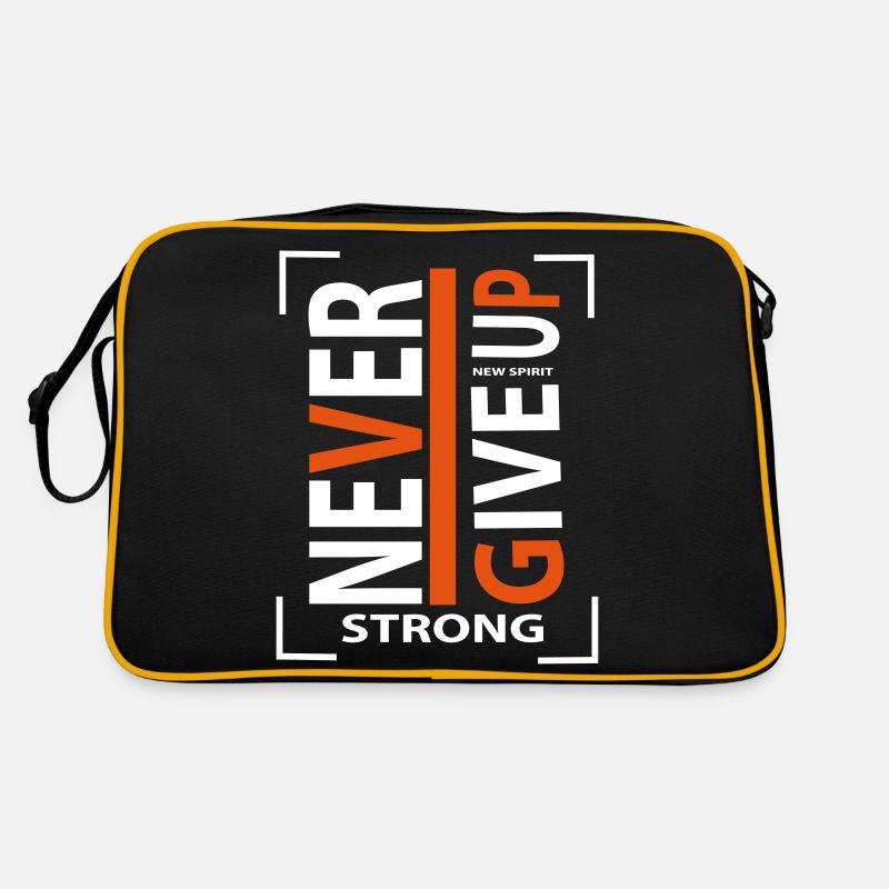 never give up Retro Bag