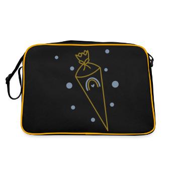 Sac d’école arc-en-ciel avec des points - Sac Retro - noir/or - Dos