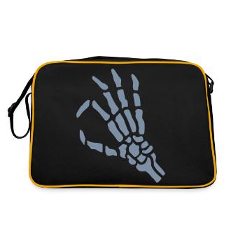Hand Gesture Skeleton Hole - Retro Bag - black/gold - Back