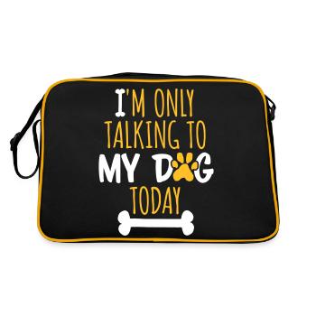 only talking to dog - Retro Bag - black/gold - Back