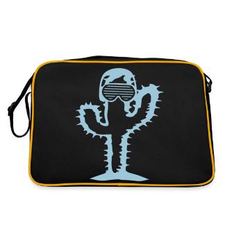 DJ Cactus Désert Plante Cactus Épines Fête Fun - Sac Retro - noir/or - Dos