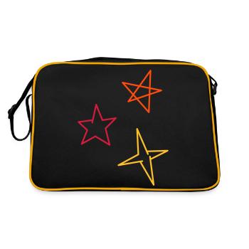 Etoiles tricolores - Sac Retro - noir/or - Dos