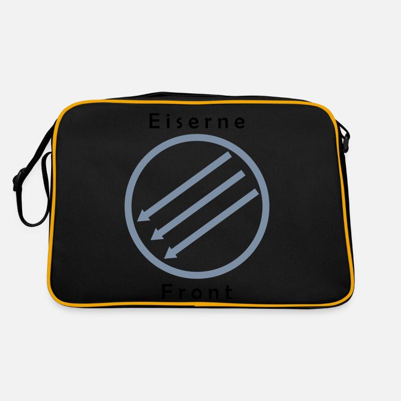 Eiserne Front - Drei Pfeile - Retro Tasche - Schwarz/Gold