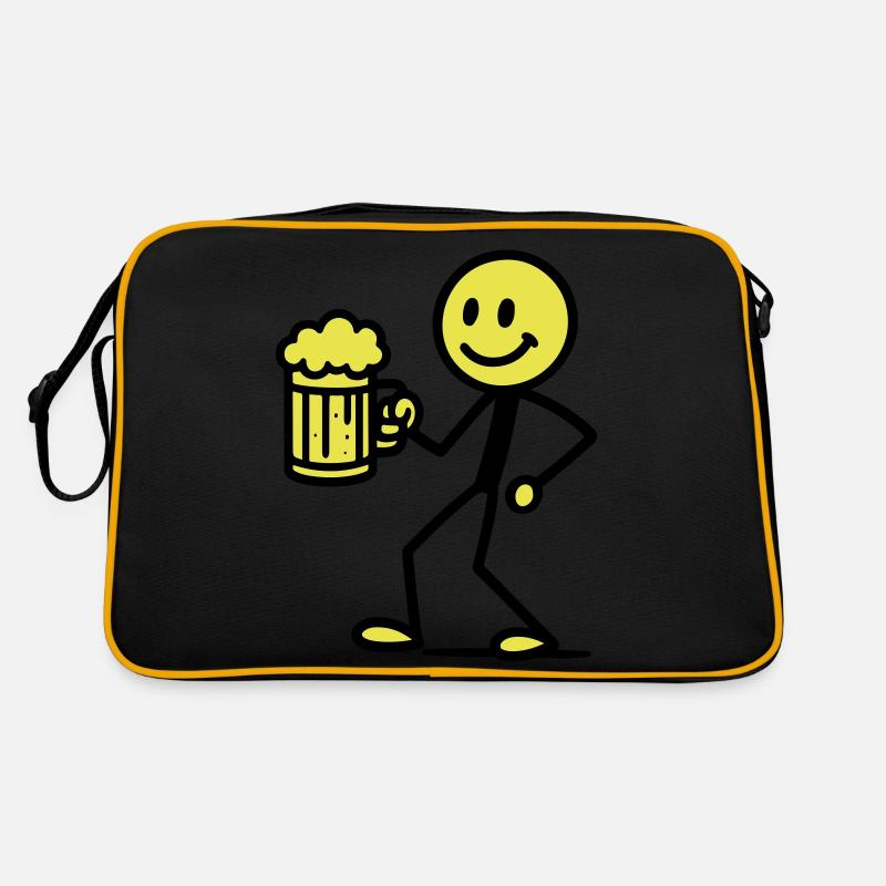 Strichmännchen Bier Retro Tasche