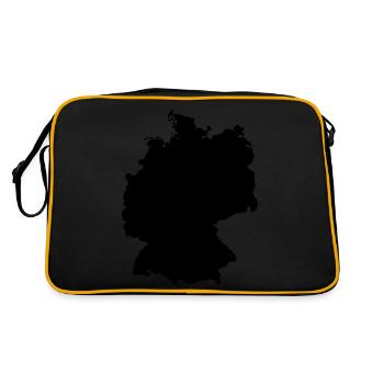 Germany, outlined, shade, outline, Germany, - Retro Bag - black/gold - Back