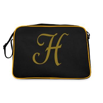 H - Letter - Retro Bag - black/gold - Back