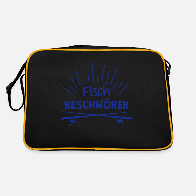 Fischbeschwörer - Retro Tasche - Schwarz/Gold