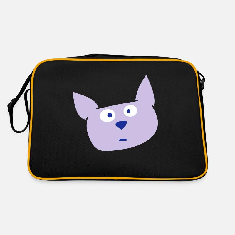Confused cat looking curious funny grimace Retro Bag