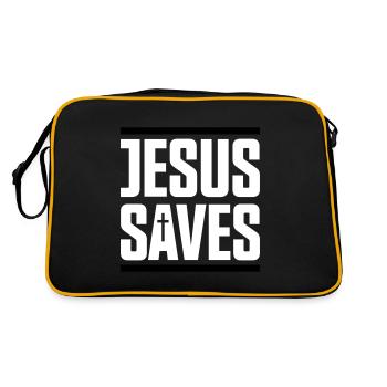 jesus saves - Sac Retro - noir/or - Dos