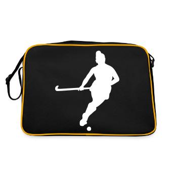 feldhockey silhouette ludique symbole - Sac Retro - noir/or - Dos