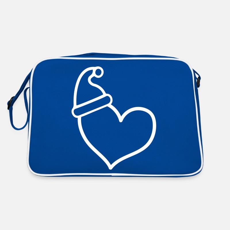 Herz Symbol Weihnachten Retro Tasche
