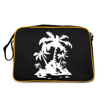 Symbole de la silhouette de Palm Island - Sac Retro - noir/or - Dos